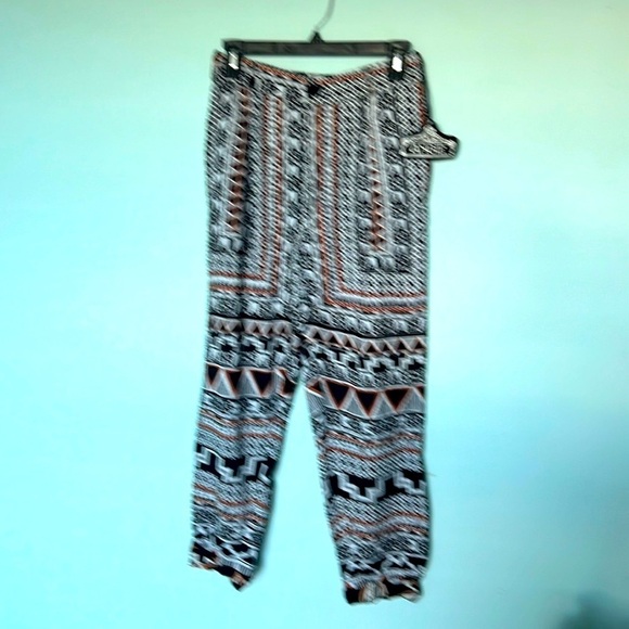 Angie Bohemian Rayon Joggers Boho Hippie Lightweight. Size S - Picture 2 of 11